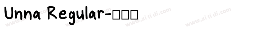 Unna Regular字体转换
